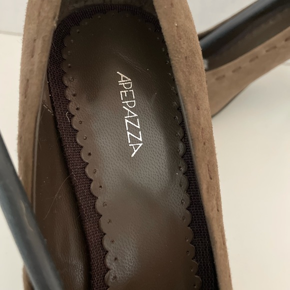 Apepazza Taupe Suede High Heel Pumps, New, Size 37 1/2. - Picture 5 of 6